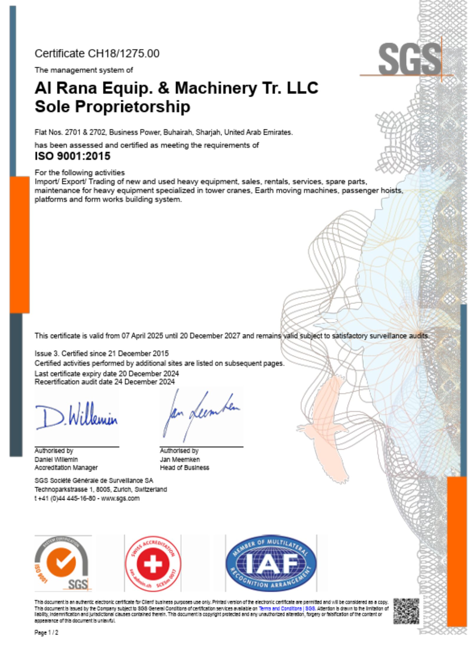 Certificate 2
